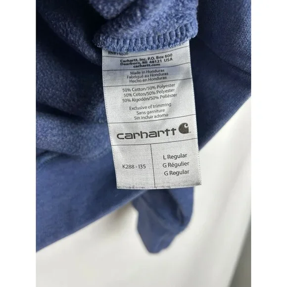 Carhartt Men's Large Hoodie Original Fit Sweatshirt Pullover Blue - Picture 5 of 5
